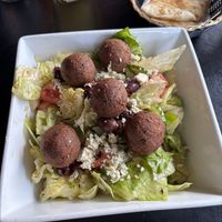 Large Greek salad with falafels  at The Lemon Tree in St Catharines