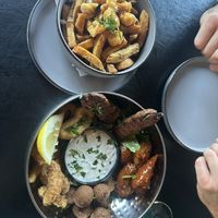 Poutine and hot mezzee  at The Lemon Tree in St Catharines