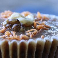 Curious Carrot, GF vegan cupcake at Caked Up in Rancho Cucamonga