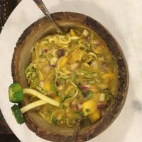 Raw zucchini zoodles  at SUKA in San Juan