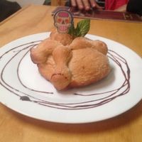 Vegan pan de muerto at Paraíso Vegano in Mexico City