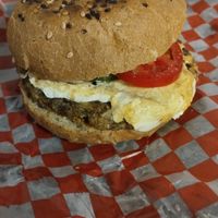 Hamburguesa de setas at Paraíso Vegano in Mexico City