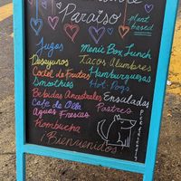 Outside at Paraíso Vegano in Mexico City