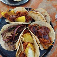 Tacos at Paraíso Vegano in Mexico City