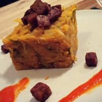 Potatoes with tempeh at Sopa - Provenca in Barcelona