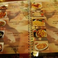 A couple of pages from their menu. at Ahimsa in Hanoi