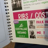 Some of the vegan options at Kuky's Place in Zaragoza