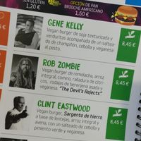 Some of the vegan options at Kuky's Place in Zaragoza