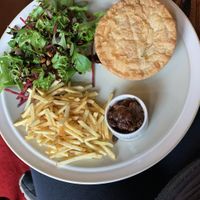 My lovely vegan pie lunch with hopeful alfie at McNab's in Barnard Castle