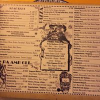 Menu with vegan options at Sa Ximbomba in Mallorca