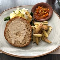 Sanguchón peruano at Mestizo Vegano in Bogota