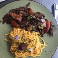 Pasta a la guancaina   at Mestizo Vegano in Bogota