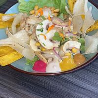 Cevicce, ensalada at Mestizo Vegano in Bogota