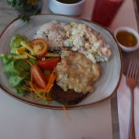 Main dish at Mestizo Vegano in Bogota