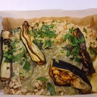 Thai curry. Spice is OK for Europeans. Not that spicy. at AMS - LEON in Schiphol