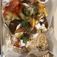 Falafel box with rice   at AMS - LEON in Schiphol
