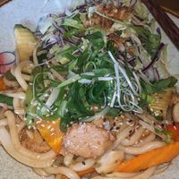 udon noodles with vegan chicken at QB Vegan in Berlin