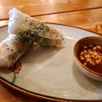 Spring rolls of which the paper was hard instead of soft at QB Vegan in Berlin