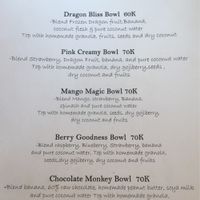 Menu at Gili Bliss in 