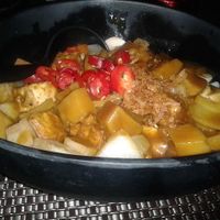 Vegetable curry with udon noodles at Nippon Kitchen in Glasgow