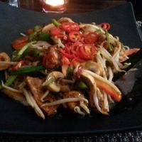veg chilli buckwheat stir fry at Nippon Kitchen in Glasgow