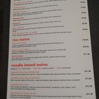 Menu at Nippon Kitchen in Glasgow