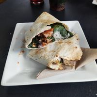Breakfast wrap at Deli-Lama Wholefood Shop & Cafe in Salford