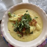 Extraordinary curry soup!!  at Emmy's Vege House in Bainbridge Island