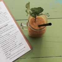 superfood smothie at Peace Food Cafe in Sihanoukville