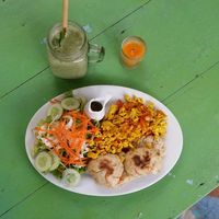scrambled tofu at Peace Food Cafe in Sihanoukville