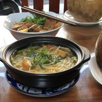 Braised Noodles in Clay Pot (spicy)  at Minh Hien 2 in Hoi An