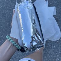 Huge burritos  at Budgies Burritos in Vancouver