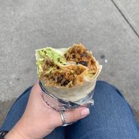The Poser with guacamole and vegan cheese.  at Budgies Burritos in Vancouver