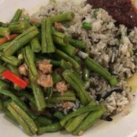 Olive fried rice without mock meat (addition of long bean)  at Lan Xiang Yuan Vegetarian in West Singapore