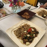 Home pasta and vegetable  at Savarin in Bad Duerkheim