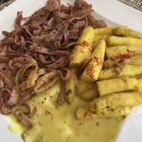 Spargel mit Nudeln at Savarin in Bad Duerkheim