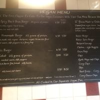 Vegan menu board @ McGuinness take away  at McGuinness - Takeaway in Dublin