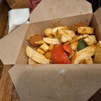 Vegan spice bag - a little overkill with the spice at McGuinness - Takeaway in Dublin