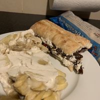 Philly cheesesteak and garlic cheese chips  at McGuinness - Takeaway in Dublin