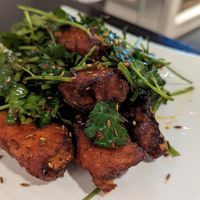 Cumin Pork Rib. This is so flavourful 🥰 I like how generous the cilantro was given at Green on Earth 绿之天地 in West Singapore