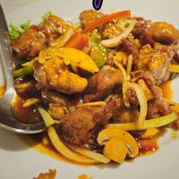 Lion's mane stir fry at Green on Earth 绿之天地 in West Singapore