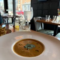 Red curry soup   at Tinker Street in Indianapolis