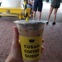 Iced coffee with soy milk at Cuban Coffee Queen in Key West