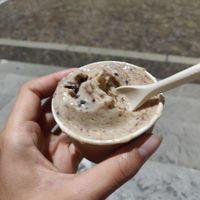 Crumbles pralinato alla mandorla at Gelateria La Romana in Treviso