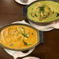 Red and green curry (vegan) at No.9 2nd Restaurant in Phuket