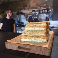Vegan sausage rolls at MOTHER - Juice Works in East London