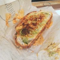 Pesto toasty at MOTHER - Juice Works in East London