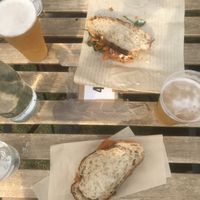 'Smoked salmon’ sandwich  at MOTHER - Juice Works in East London