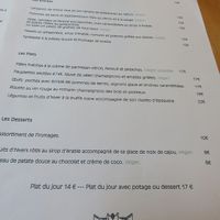 menu, Como en Casa, Liège at Como en Casa in Liege