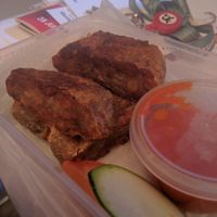 Kuang Chiang - RM8.00
TeoChew traditional kuih made of Beancurd sheet, nuts and sticky rice, served with Chilli Sauce. Nice crunch and chewy texture, pretty tasty, first time having this. Very filling. at Pinxin Vegan Cuisine - 品馨蔬食 in Penang